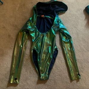 J valentine holographic rave bodysuit